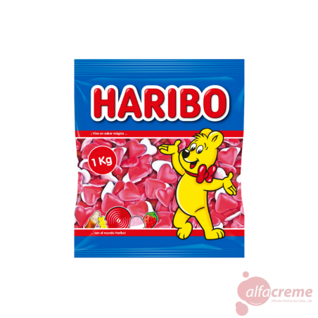 Corações Vermelho/Branco Haribo Kg