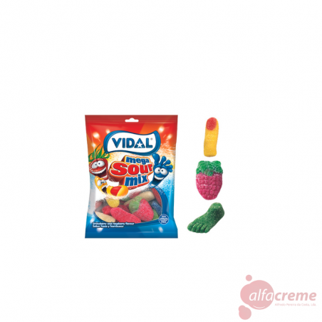 Vidal  Mega Sour Mix 100G W/14