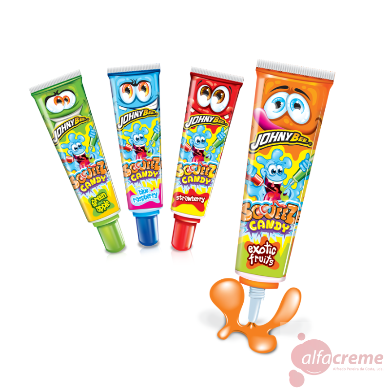 JohnyBee Squeeze Candy Tubo W/16