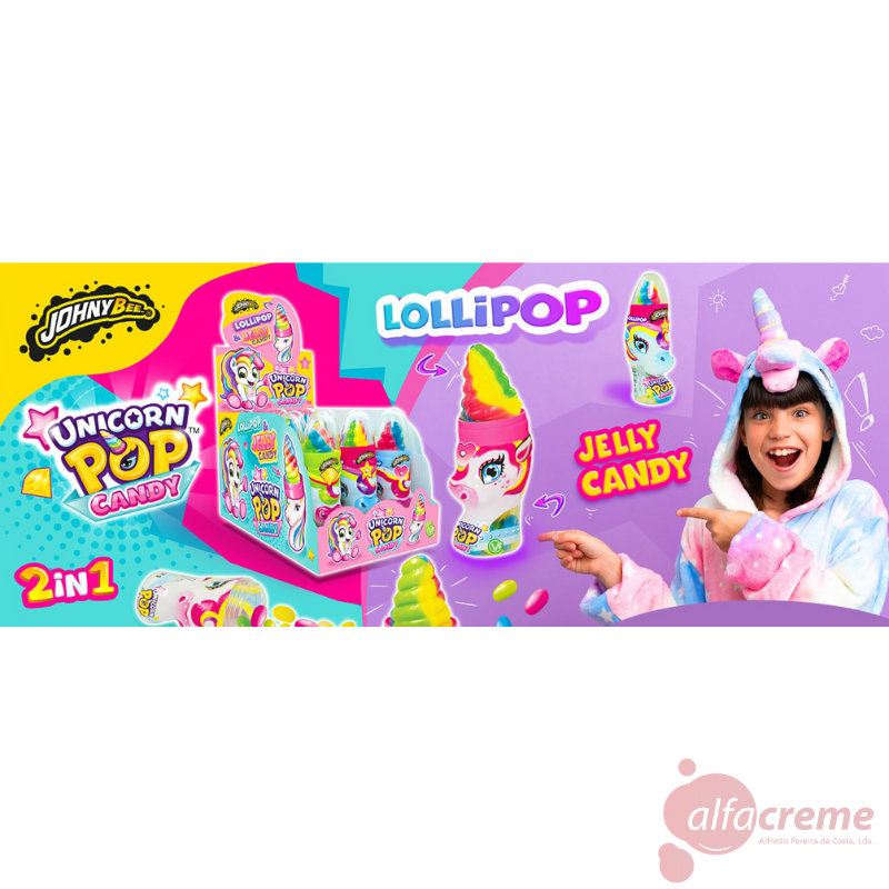 JohnyBee Unicorn Pop 2 em 1 C/12