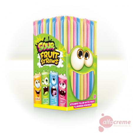 Palhinhas Sour Fruit Straws C/250