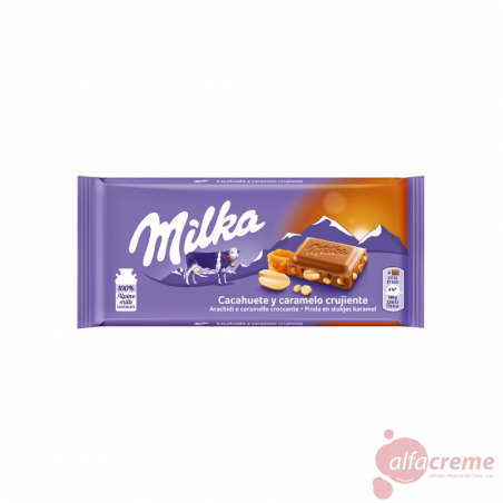 Milka Cacahuete y Caramelo Crujiente 90G