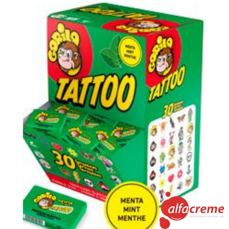 Gorila Menta Tattoo W/100