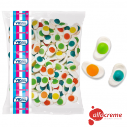 Colorful fried eggs Foam...