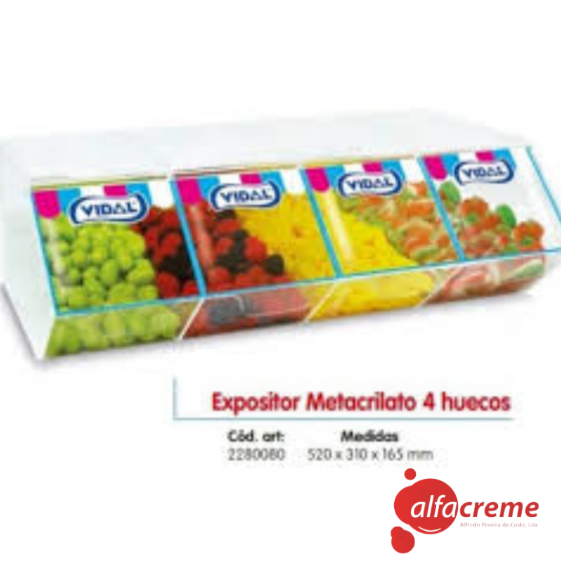 Expositor - Vidal Metacrilato (4 comp)