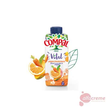 Compal Vital Laranja Manga Cenoura 0,33L C/18