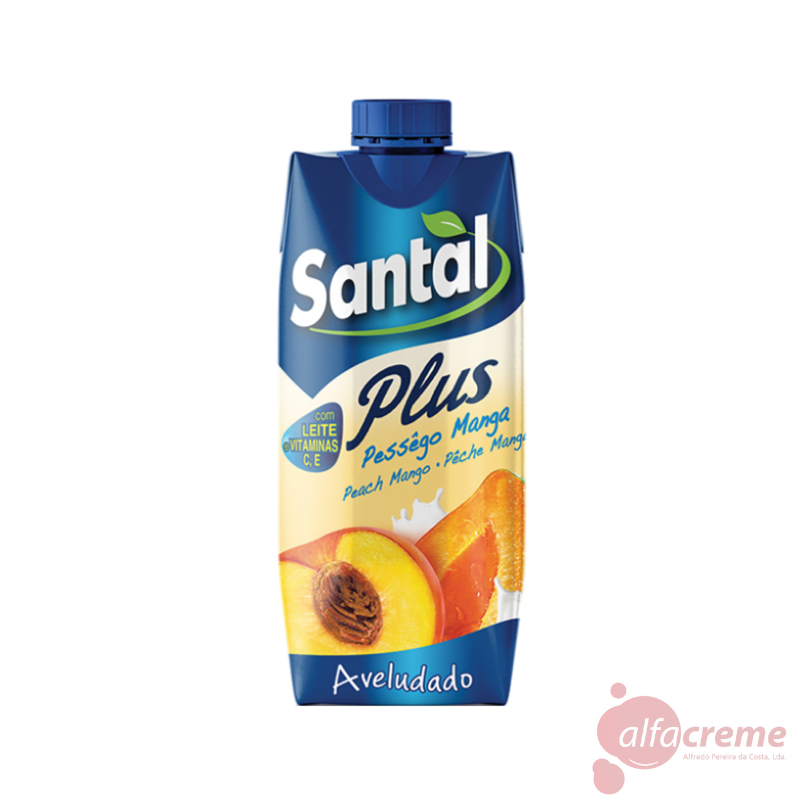 Santal Plus Pêssego Manga 0,33L C/18